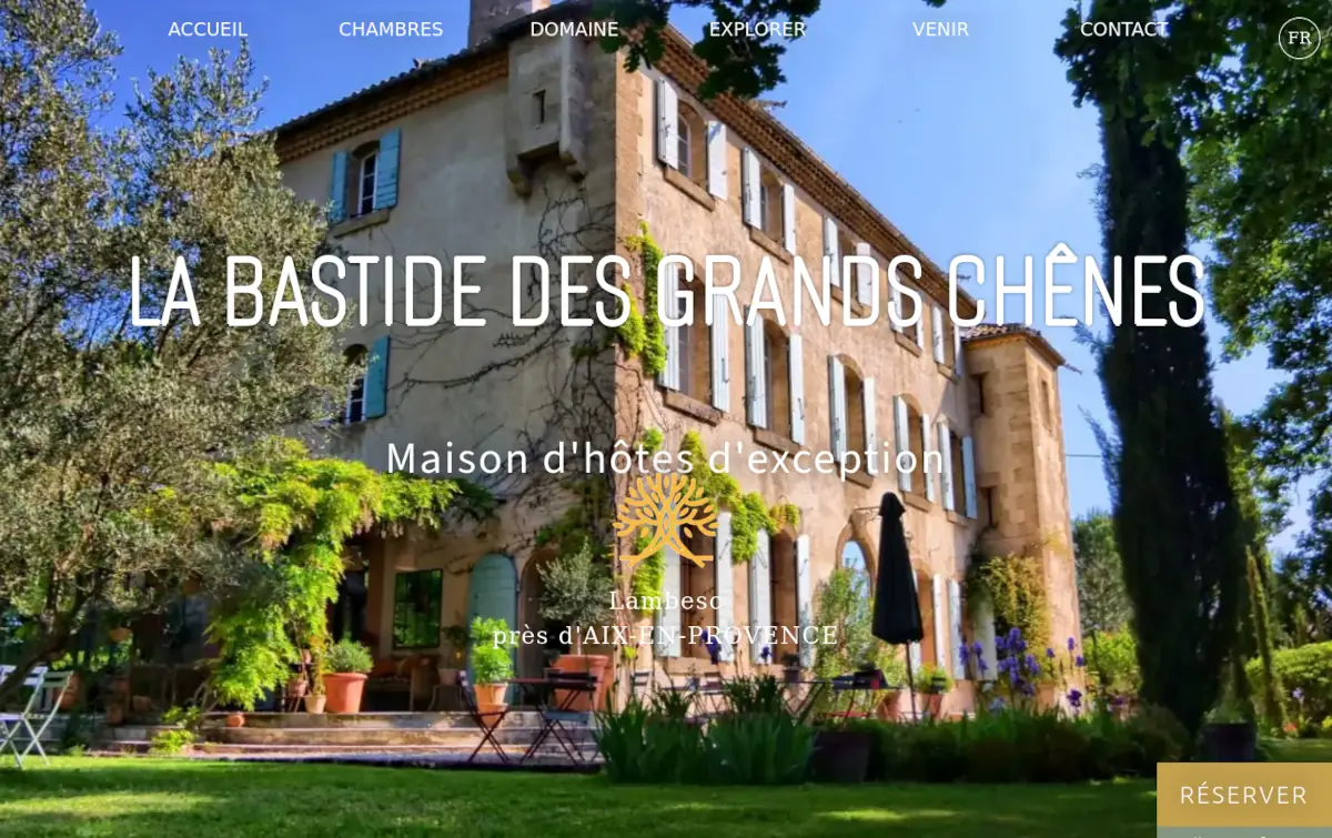 La nouvelle présentation du site de la Bastide des Grands Chênes